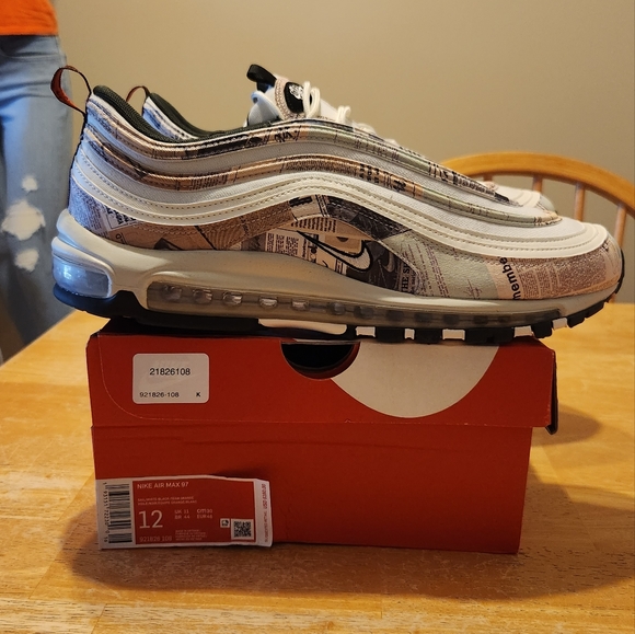 Nike 2019Air Max 97 'Newspaper'Men's Size 12
